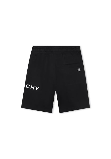 Bermuda Sportivi Neri Con Logo GIVENCHY KIDS | H3070909B